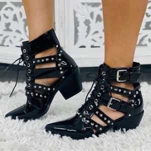 Women’s boots booties lace up heels